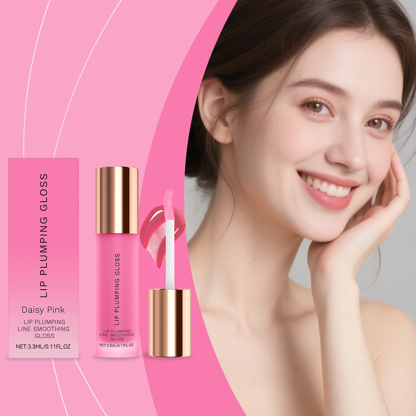 AMZ Water Light Moisturizing Lip Gloss, Mild Ingredients Daily Moisturizing Care Lip Dry Water Light Glass Dudu Lip Moisturizing Lip
