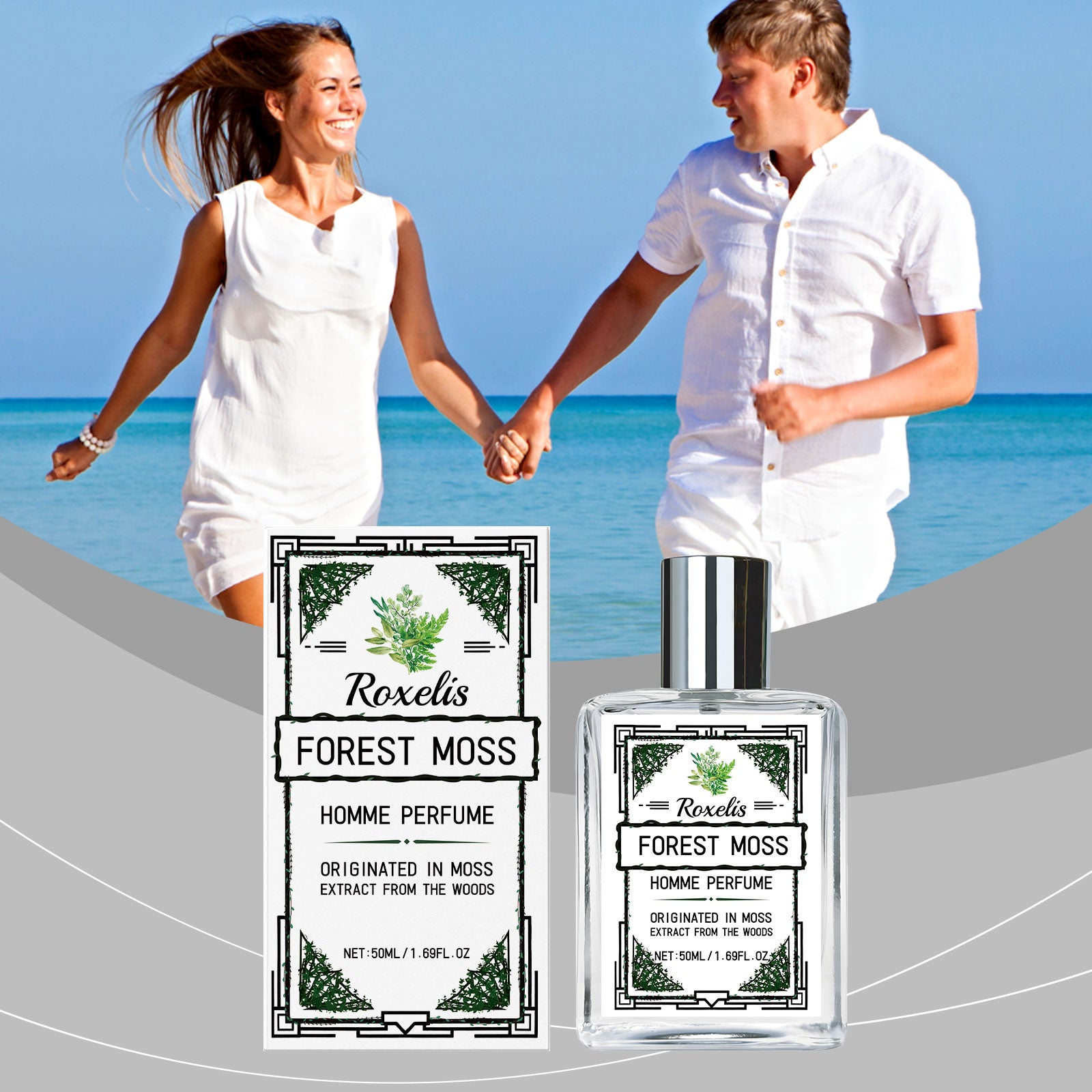 Roxelis Men's Perfume Fresh Forest, Cologne Wood Fragrance Elegant Gentle and Lasting Fragrance Charm Men's Fragrance Gentle
