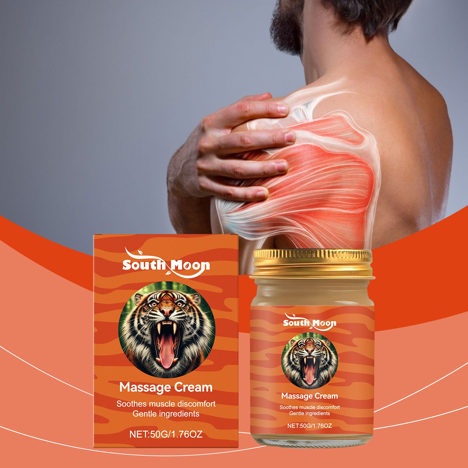 South Moon Muscle Care Cream, Gentle Care to Relieve Joint Knee Discomfort Daily Care Massage Cream