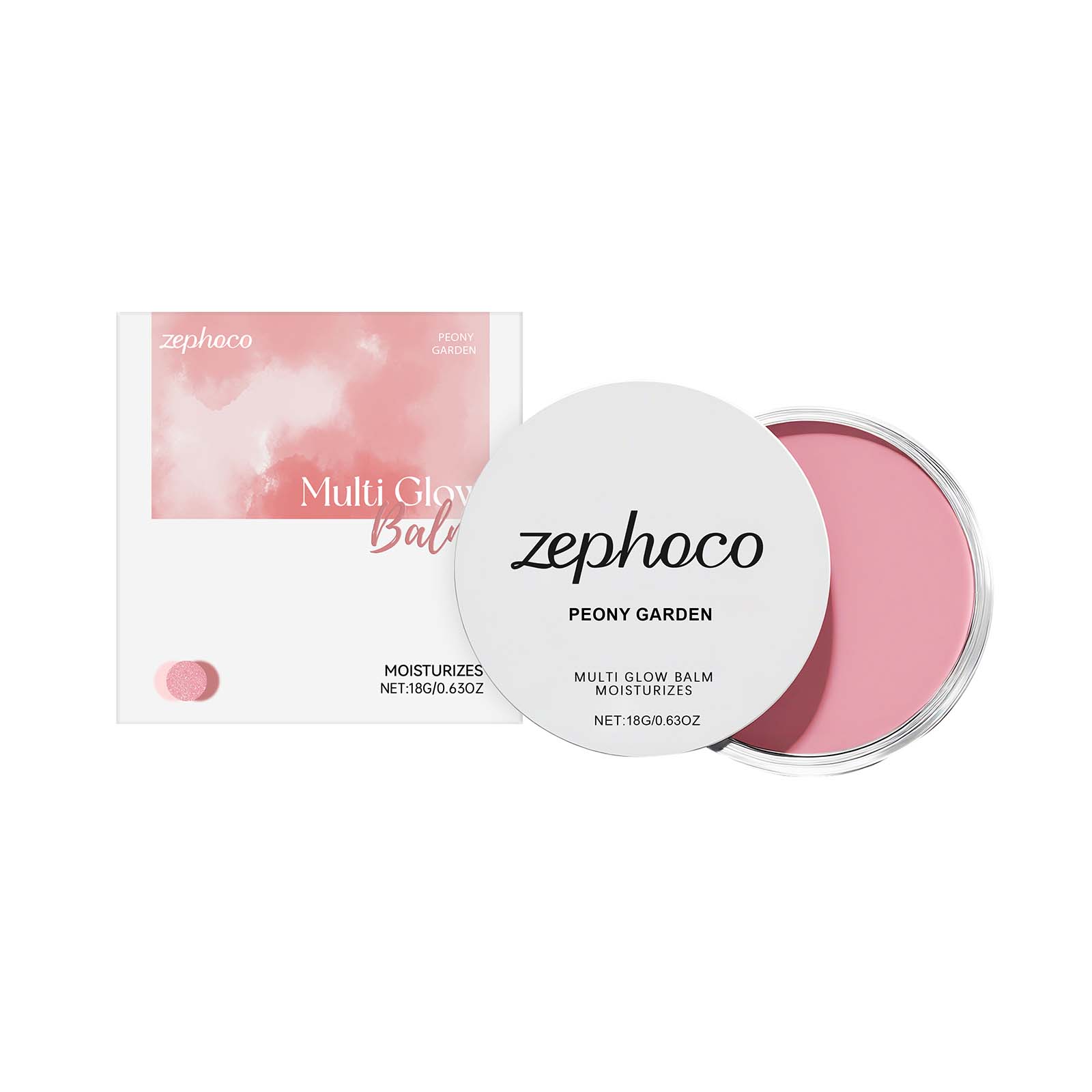Zephoco Peony Garden Blush Cream, natural makeup modifies skin tone, delicate, light, docile and clear color