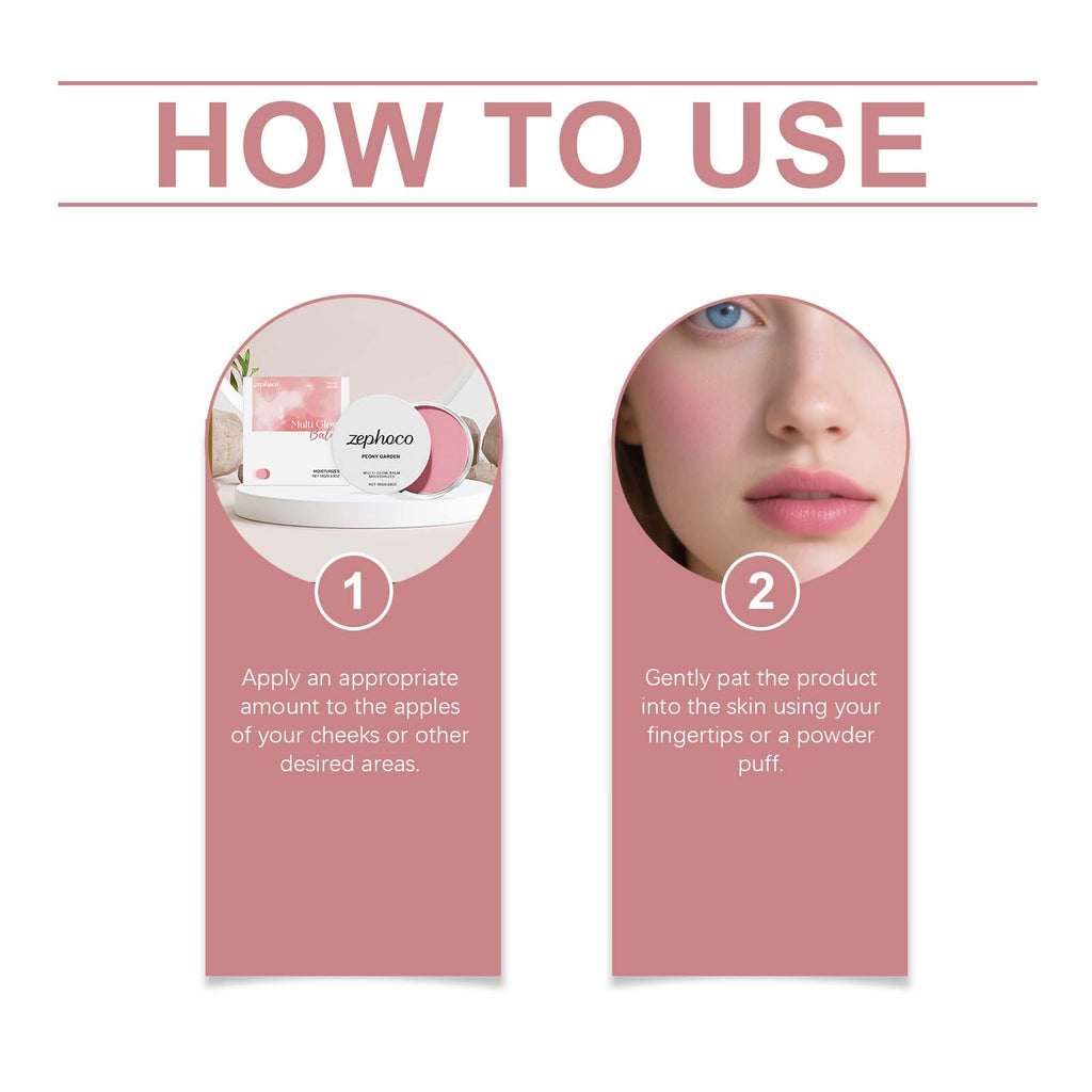 Zephoco Peony Garden Blush Cream, natural makeup modifies skin tone, delicate, light, docile and clear color
